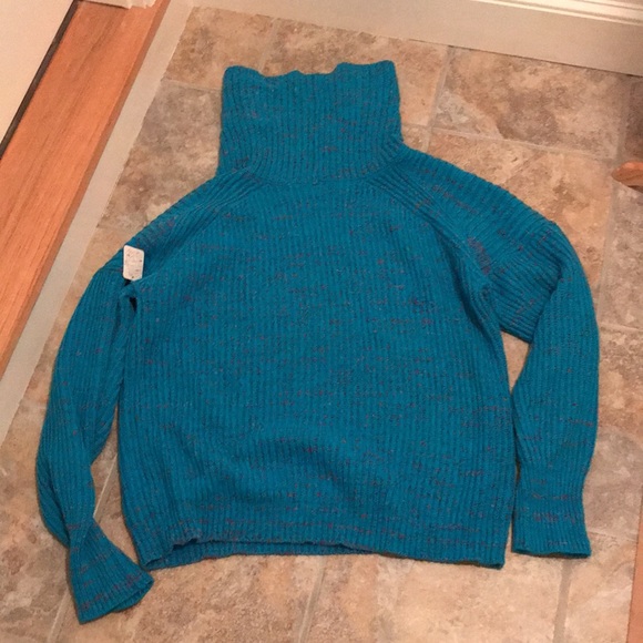 Free People Blue Cowl Neck Sweater - Picture 9 of 11